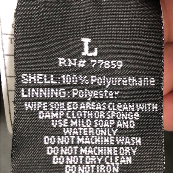 Leather looking grey short jacket size L - Picture 3 of 6